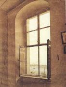 Caspar David Friedrich View of the Artist's Studio Left Window (mk10) china oil painting artist
